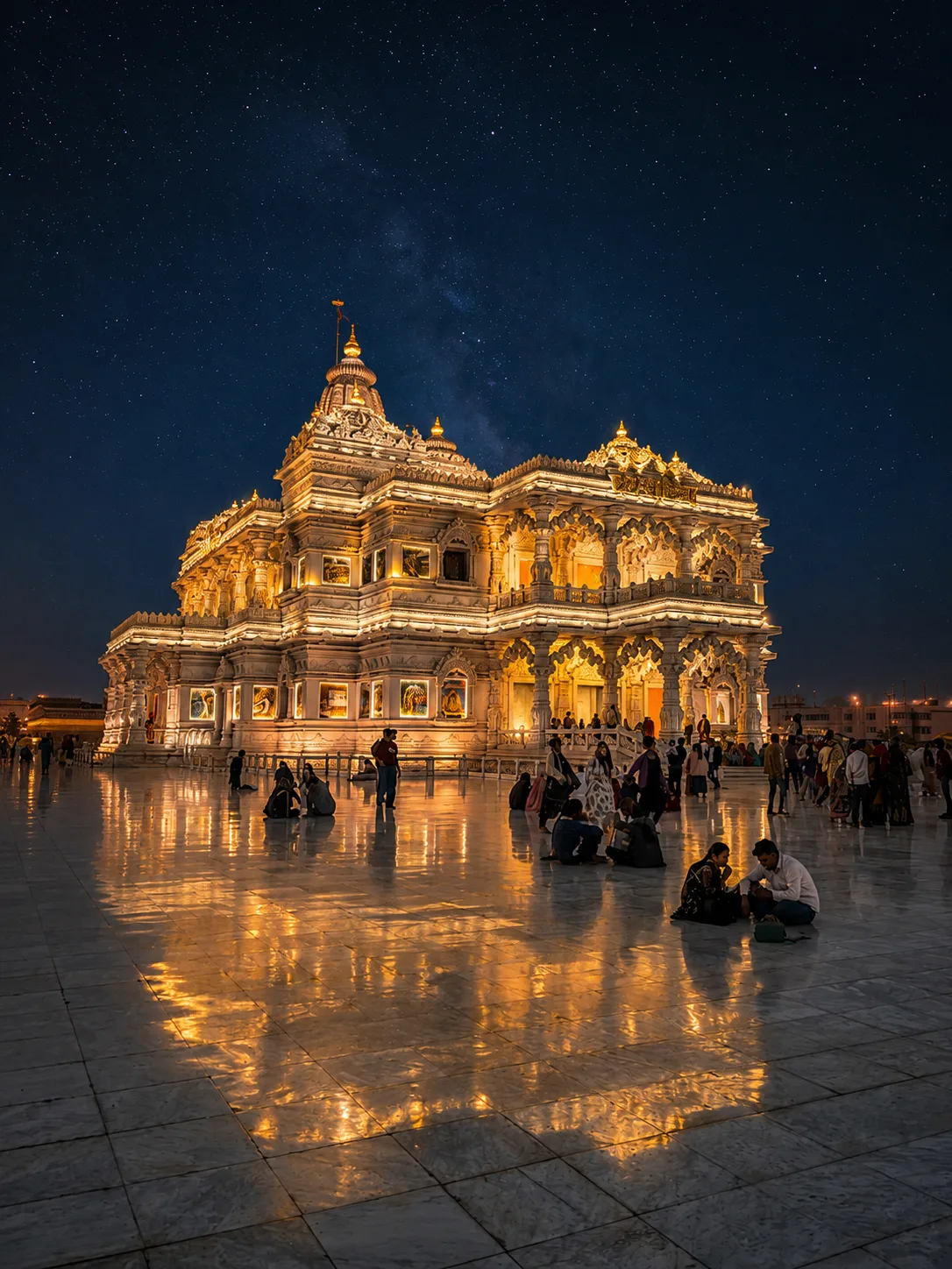 Temple at night